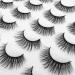 10 Pairs 3D Mink Lashes Natural False Eyelashes Dramatic Volume Fake Lashes Makeup Eyelash Extension Silk Handmade Eyelashes (Y006)