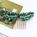 inSowni 7 Pieces Vintage Proms Bridal Wedding Glitter Emerald Green Rhinestone Crystal Gold Metal Hair Side Combs Slides U-shaped Hair Pins Accessories for Women Flower Girls Brides Bridesmaids - Buy Online on SooperMarket.com
