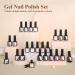 VANREESA Gel Nail Polish Set - 21 Colors Pink Nude Red Brown Glitter Classic Soak Off UV Gel Kit with Base Top Coat | Nail Art Gifts for Women - Dazzling Declining Sun - Buy Online on SooperMarket.com