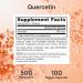 Quercetin 500 mg - Bioflavonoid - Quercetin Dietary Supplement - 100 Servings (Veggie Caps) - Supports Cellular Function Cardiovascular Health Immune Health & Response - Buy Online on SooperMarket.com