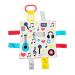 Baby Jack & Co 8x8  Music Lovey Tag Toys for Babies - Baby Crinkle Toys - Crinkle Toys for Baby - Soft & Safe - Learn Shapes & Colors - Ideal Baby Toy - BPA Free w/Stroller Clip