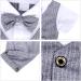 AmzBarley Baby Boys Gentlemans Tuxedo Romper Suit | Grey | 3-4 Years - Buy Online on SooperMarket.com
