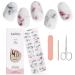 Kalolary Gel Nail Polish Strips Nail Gel Art Sticker Waterproof Full Nail Wraps Decal Sets with Scissors Nail File and Stick for Women Girls Nail Art Decor (UV/LED Lamp Required)-17