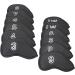 12Pcs/Pack Meshy Golf Iron Covers Set - Black Golf Club Head Cover for Most Irons - Buy Online on SooperMarket.com