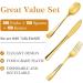 N9R 500PCS Gold Plastic Silverware Set - Disposable Gold Cutlery for Party, Wedding - 200 Forks, 150 Spoons, 150 Knives - Gold Utensils - 500 Pack - Buy Online on SooperMarket.com