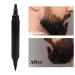 2-in-1 Dark Brown Mustache Shape Filler Pencil for Men | Long-Lasting Weld-Resistant Cover Repair Tool - Buy Online on SooperMarket.com