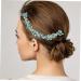 ABOOFAN Piece Rhinestone Chain Hair Comb Crystal Hair Clip Hair Comb Slide Clip Bridal Hair Pin Hair Clips Hair Side Comb Flower Girls Hair Pin Hair Fork Wedding Bridesmaid Headband Alloy Sky-blue 0.6X4.5X19CM - Buy Online on SooperMarket.com