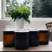 Set of 6 Amber Glass Jars - 60ml Brown Glass Container Jars for Storage with Airtight Black Lids Luxury Cosmetic Container for Candles Creams & Salves - Buy Online on SooperMarket.com