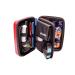 Glucology Diabetes Accessories Bag - Organiser for Blood Sugar Test Strips Services Glucose Meter Tablets Insulin Syringes Needles and Lancets - Hard Case (Oversize Red)