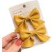 KERTFGOKU Yellow Hair Bows Clips for Girls - 2 PCS Cotton Ribbon Non Slip Hair Accessories for Baby Girls and Toddlers - Buy Online on SooperMarket.com