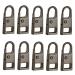 Fovolat Zipper Replacement Pull | Detachable Metal Zipper Pulls for Quick Replacement | Sturdy Removable Zipper Pulls Tab Zipper Handle Fixer for Easy Zipper Repair Black Copper
