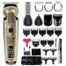 Hatteker Beard Trimmer Mustache Trimmer for Men 8 in 1 Adjustable Speed Waterproof Hair Clipper T-Blade Trimmer Electic Razor Shavers Cordless Mens Gift Grooming Kit with Face Nose Body (Bronze)