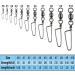 Dr.Fish Fishing Snap Swivels  Ball Bearing Swivels with Stainless Steel Coastlock Snap  Corrosion Resistant Black Nickel Coating  High Strength 26Lb to 503Lb  Saltwater Swivels Fishing Tackle #7-232LB 20 - Buy Online on SooperMarket.com
