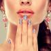 Kalolary 12-Piece Color Gradient Marble Nail Polish Stickers - Self-Adhesive Full Nail Wraps with Nail File | Trendy Monochrome Designs for Effortless Nail Art - Buy Online on SooperMarket.com