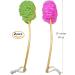 Shower Loofah Body & Back Scrubber - Exfoliating Bath Brush with Long Wooden Handle - 2-Pack for Men & Women - Buy Online on SooperMarket.com