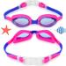 Careula Kids Swim Goggles - Boys Girls Toddlers Age 2-10 - Blue/Fuchsia - Buy Online on SooperMarket.com
