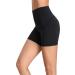 Oalka Women's High Waist Yoga Shorts with Side Pockets - Black - Size Medium - Buy Online on SooperMarket.com