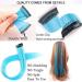 12 Pcs Colored Hair Extensions Colorful Clip in Hair Extensions 22 inch Synthetic Straight Hair Extensions for Kids Girls Women Blue series - Buy Online on SooperMarket.com