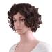 MapofBeauty 11.8 Inch Special Elderly Short Curly Fashion Wig in Dark Brown - Buy Online on SooperMarket.com