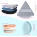 HEYMKGO 4 Triangle Powder Puff & 2 Mini Velvet Makeup Sponges - Reusable Wet Dry Foundation Applicator for Face & Eyes - Black - Buy Online on SooperMarket.com