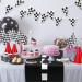 Skylety Traffic Cones and Racing Checkered Flags Set - 12 Cones, 12 Flags, Banner, and Racetrack Mat - Buy Online on SooperMarket.com