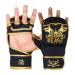 Beast Rage MMA gloves for men and women adjustable wrist supports open palm martial arts grappling sparring for Muay Thai cage fight taekwondo kickboxing S/M gold-colored