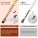 Saviland Pure Kolinsky Acrylic Nail Brush Size 14 - Professional Oval Brush for Acrylic Application - Golden Handle with Glitter - Nail Art Tool - Buy Online on SooperMarket.com