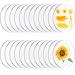 24 Pieces Acrylic Circle Discs Transparent Discs for Painting, Thick Clear Round Acrylic Sheet Acrylic Ornaments Acrylic Circle Disc Ornament Blanks for DIY, Art Crafts, Engraving (1.5 Inch)