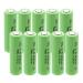 Exell Battery AA 1.2-volt Rechargeable NiMH Flat Top Battery 2200mAh Green Pack of 10