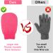 Sibba 2 Pairs Exfoliating Gloves for Body Scrubbing and Tan Removal - Red Exfoliating Mitt for Shower Bath - Effective for Dead Skin and Keratosis Pilaris - Buy Online on SooperMarket.com
