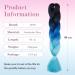 Tess Braids Extensions Blue 60 cm | Jumbo KanCalon Hair for Box Braids | 100g #48 Ombre - Premium Quality Hair Extensions - Buy Online on SooperMarket.com