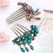2Pcs Women Rhinestone Flower Hair Comb Clips for Wedding Prom - Blue + Colorful - Buy Online on SooperMarket.com