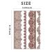 Brown Henna Temporary Tattoo Stickers - Waterproof Lace Designs for Women - Festive Party Favors - 5 Sheets - Buy Online on SooperMarket.com