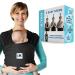 Baby K'tan Breeze Baby Wrap Carrier, Infant and Child Sling - Simple Pre-Wrapped Holder for Babywearing - No Tying or Rings - Carry Newborn up to 35 lbs, Black, Small (W Dress 6-8 / M Jacket 37-38) Breeze Black Small