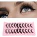 10 Pairs False Eyelashes Set DD Curl False Eyelashes Russian Strip Lashes Thick Multilayer False Eyelashes for Women - Buy Online on SooperMarket.com