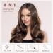 WEEYUM Rotating Blow Dryer Brush - 3-in-1 Hot Air Spin Brush Set with 2 Interchangeable Brushes for Volumizing Drying Straightening & Curling - International Shipping Available - Buy Online on SooperMarket.com