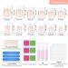 72 Pieces French Artificial Nails - Short & Medium-Sized Fake Acrylic Fingernails Set with Nail Files & Accessories for Nail Art - Perfect for All Sizes - Buy Online on SooperMarket.com