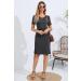 Sosolism 4 in 1 Maternity Nursing Dress - Short Sleeve Side Drawstring Top - Carbon Gray - Buy Online on SooperMarket.com