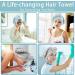 2-Pack Microfiber Hair Towel Caps with Bow-Knot for Fast Drying - Blue, Gray, and White - Soft & Absorbent Hair Drying Caps for Women - Buy Online on SooperMarket.com