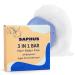 3-in-1 Shampoo Conditioner & Body Wash Bar for Hair Body Face Beard | Moisturizing & Cleansing for Men Women Kids | pH Balanced Travel Friendly Sulfate Free 3oz