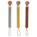 Socub 3 Pack Pacifier Clips for Baby Boys and Girls Fabric Pacifier Hold with Clip for Binky Teether Toys BPA Free Baby Shower Birthday Gift 3 Month+(Sage/Clay/Mustard) Sage Clay Mustard