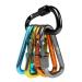 Zalava 6pcs 2D-Clip Durable Locking Carabiner Keychain Clip,Keychain Clip Hook 6 Colors-6pcs
