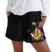 Gufesf Women's Shorts for Summer, Womens Lightweight Shorts Linen Comfy Elastic High Waist Casual Shorts with Pockets W1-gold Medium