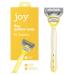 joy razor  handle + 2 razor blade refills (Yellow)