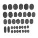 36pcs Basalt Hot Stones Set 4 Sizes Round Shape Body Relaxation Basalt Hot Massage Stones for SPA