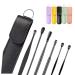 The Most Professional Ear Cleaning Master In 2023 Earwax Cleaner Tool Earwax Removal Cleaning Tool 6-Piece Set with PU Leather Spring Earwax Cleaner Tool Set (Black)