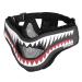OneTigris X Storm Airsoft Mask, Tactical Mesh Face Protection with Removable Shark Jaw Morale Patch for CS Paintball White Teeth