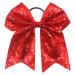 12Pcs 7.5 Glitter Sequins Pigtail Bows for Baby Girls - Sparkly Cheer Hair Bows with Elastic Hair Ties - Buy Online on SooperMarket.com