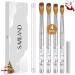 Saviland Pure Kolinsky Acrylic Nail Brush Set - 4PCS Silver Glitter Brushes for Acrylic Powder & Monomer Liquid Nail Extension - Sizes 6/10/12/14 - Women's Gift Set - Buy Online on SooperMarket.com