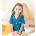 SWOMOG Unisex Kids Modal Pyjamas Set | Button-Down Short Sleeve PJs | 2-Piece Lounge Set | 12-13 Years | Turquoise - Buy Online on SooperMarket.com